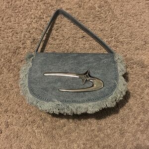 SHEIN Gray Shoulder Bag with Silver Star Accent